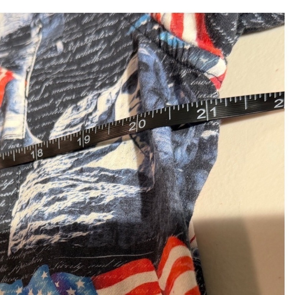 RedHead‎ Mens Patriotic American Flag Mount Rushmore Button Down Shirt Medium - Picture 7 of 8
